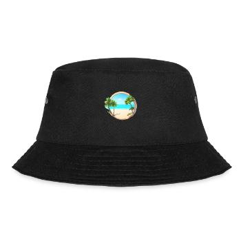 Sommerurlaub Palme Sonne Palmen Insel Strand - Bucket Hat - Schwarz - Vorne - Lela (165cm)
