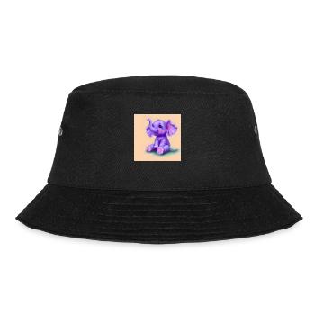 Baby elephant purple - Bucket Hat - black - Front - Lela (165cm)
