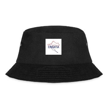Karte von Kroatien - Bucket Hat - Schwarz - Vorne - Lela (165cm)