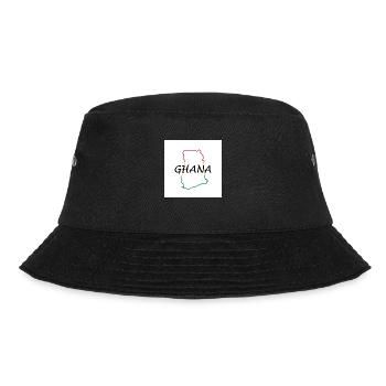 Map of Ghana - Bucket Hat - black - Front - Lela (165cm)