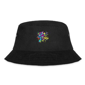 Graffiti style Splash hip hop colors painter color - Bucket Hat - black - Front - Lela (165cm)