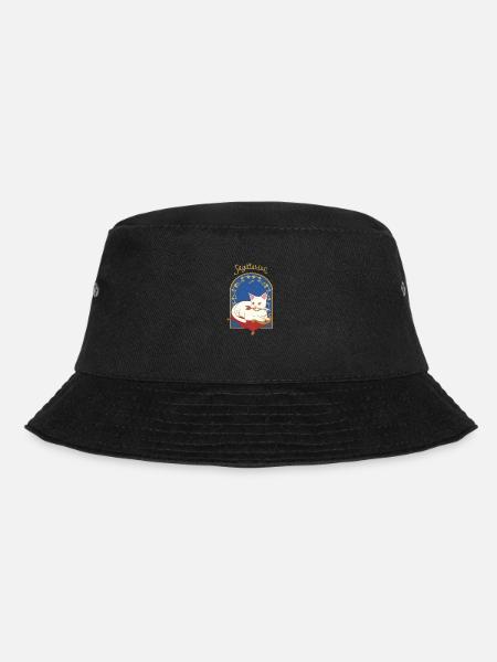 Saguittarius Zodiac Sign Cat - Bucket Hat - Schwarz