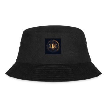 Bitcoin Logo Modern Stylish Desgin Black Gold - Bucket Hat - black - Front - Lela (165cm)