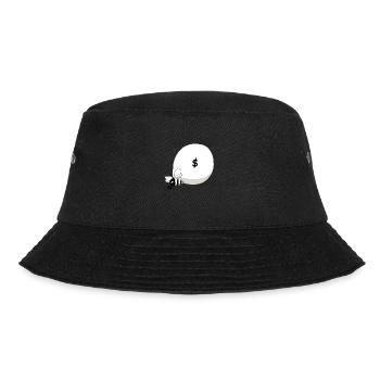 Biene & Überfall - B&W - Bucket Hat - Schwarz - Vorne - Lela (165cm)