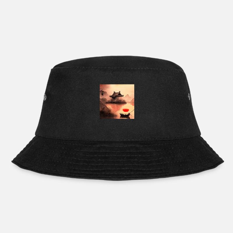 Japan Wunderschönes Kunstwerk-Design - Bucket Hat - Schwarz