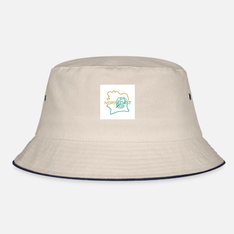 Map of Ivory Coast Bucket Hat