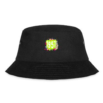 Year 1957 anniversary Floral Groovy - Bucket Hat - black - Front - Lela (165cm)