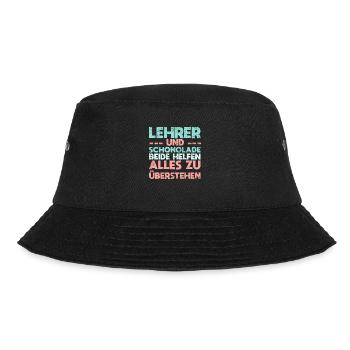 Lehrer Und Schokolade – Beide Helfen, Alles... - Bucket Hat - Schwarz - Vorne - Lela (165cm)