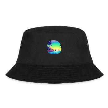 Summer Holiday Sun Palm Beach Palm Island - Bucket Hat - black - Front - Lela (165cm)