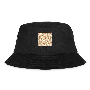 Rosen Nahtloses Muster Schöne Elegante Ästhetik - Bucket Hat - Schwarz - Vorne - Lela (165cm)