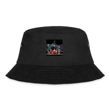 Comic style Vampire - Bucket Hat - Schwarz - Vorne - Lela (165cm)