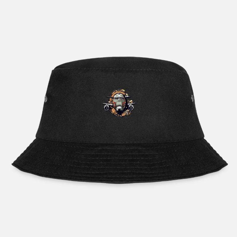 Hai-Transitflugzeug - Bucket Hat - Schwarz