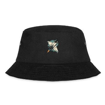 Blue storm plane - Bucket Hat - black - Front - Lela (165cm)
