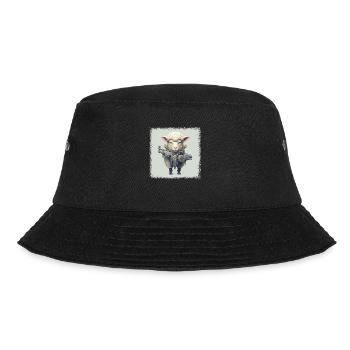 awesome animal design american farmer tshirts cool - Bucket Hat - Schwarz - Vorne - Lela (165cm)