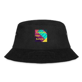 Freunde der Sonne Poscast Artikel - Bucket Hat - Schwarz - Vorne - Lela (165cm)