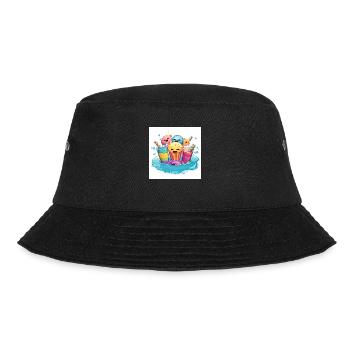 Inflatab Bliss A Cheerful Pool Party with Style - Bucket Hat - Schwarz - Vorne - Lela (165cm)