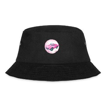 Niedliches niedliches Damenspielzeugauto rosa - Bucket Hat - Schwarz - Vorne - Lela (165cm)