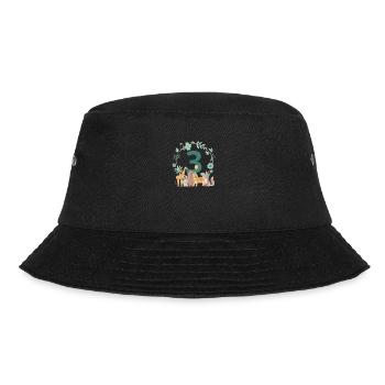 3. Jahrestag - Tiere zum dritten Jahrestag - Bucket Hat - Schwarz - Vorne - Lela (165cm)
