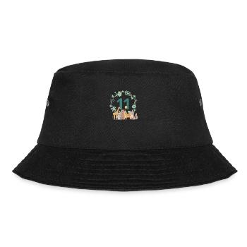 11-jähriges Jubiläum - Tiere zum elften Jubiläum - Bucket Hat - Schwarz - Vorne - Lela (165cm)