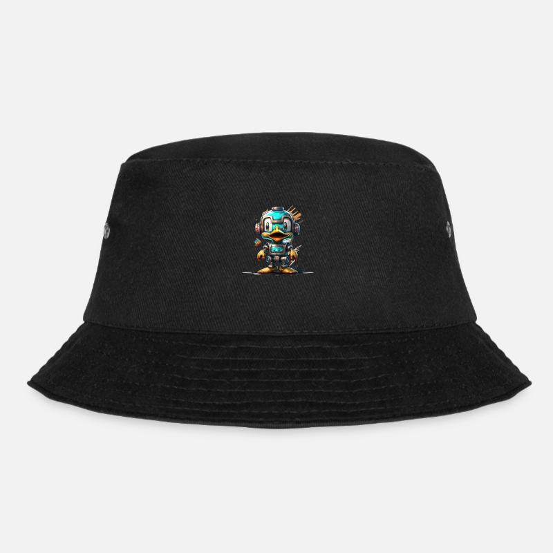Roboter Ente - Bucket Hat - Schwarz