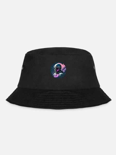Astronautensilhouette - Bucket Hat - Schwarz