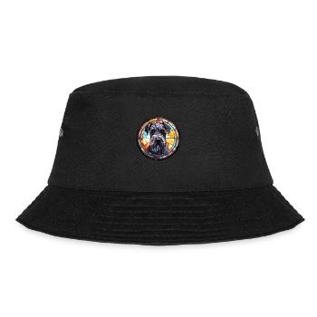 Riesenschnauzer Hunderasse Aquarellglas - Bucket Hat - Schwarz - Vorne - Lela (165cm)