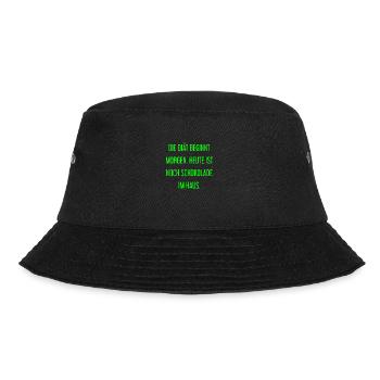 Die Diät beginnt morgen - Schokolade im Haus! - Bucket Hat - Schwarz - Vorne - Lela (165cm)
