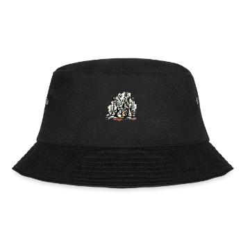Chess composition n°5 - Bucket Hat - black - Front - Lela (165cm)