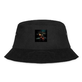 Digitale Kreativität: Moderne Technologie - Bucket Hat - Schwarz - Vorne - Lela (165cm)