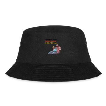 Lustiger Saufspruch für jede Mallorca Party - Bucket Hat - Schwarz - Vorne - Lela (165cm)