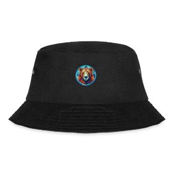 Bär Buntes Aquarell Tier Haustier Illustration - Bucket Hat - Schwarz - Vorne - Lela (165cm)