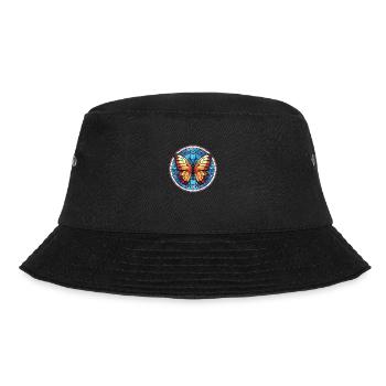 Schmetterling Bunte Aquarell-Tierillustration - Bucket Hat - Schwarz - Vorne - Lela (165cm)