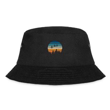 Retro-Weihnachtsmann - Bucket Hat - Schwarz - Vorne - Lela (165cm)