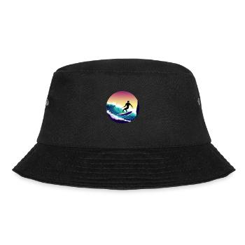 Surfer Surfbrett Wellenreiten surfen Surferin - Bucket Hat - Schwarz - Vorne - Lela (165cm)