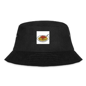 Spaghetti Bolognese - Bucket Hat - Schwarz - Vorne - Lela (165cm)