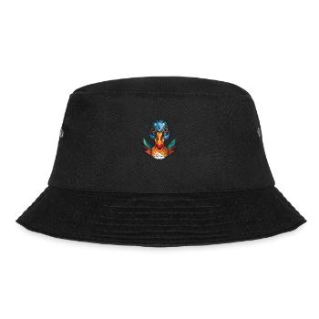 Mandarin Duck Colorful Watercolor Animal Cartoon - Bucket Hat - black - Front - Lela (165cm)