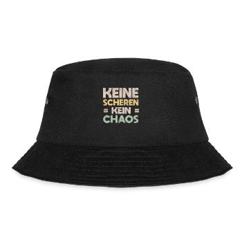 Keine Scheren, Kein Chaos - Bucket Hat - Schwarz - Vorne - Lela (165cm)