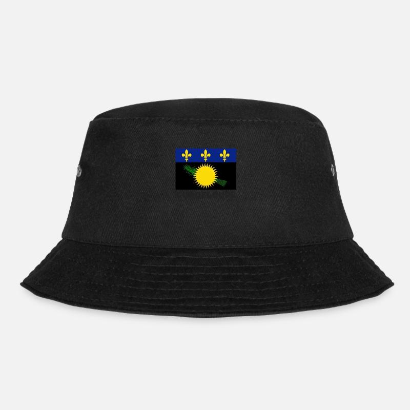Guadeloupe Flagge - Bucket Hat - Schwarz