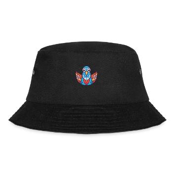 Taube Buntes Aquarell Tier Haustier Illustration - Bucket Hat - Schwarz - Vorne - Lela (165cm)