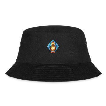 Baby Chicken Colorful Watercolor Animal Cartoon - Bucket Hat - black - Front - Lela (165cm)