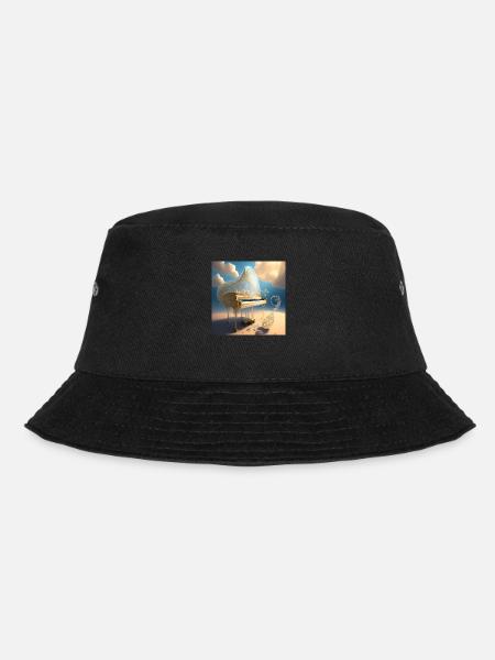 Piano in an airy environment - Bucket Hat - black
