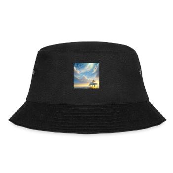 Musik liegt in der Luft - Bucket Hat - Schwarz - Vorne - Lela (165cm)