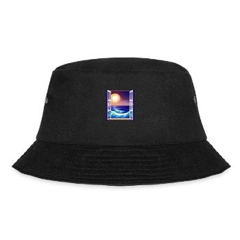 Sommerurlaub Strand Sonne Palme Palmen Insel - Bucket Hat - Schwarz - Vorne - Lela (165cm)