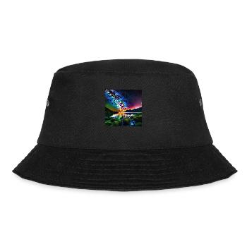 psychedelisches trippy Milchstraßen-Design - Bucket Hat - Schwarz - Vorne - Lela (165cm)