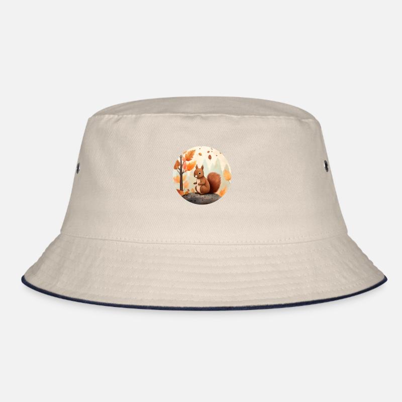 Eichhörnchen im Herbst Bucket Hat