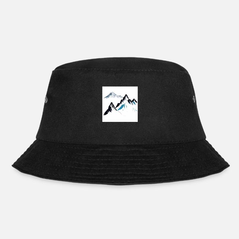 Berge - Bucket Hat - Schwarz