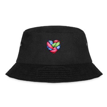 Stricken Schneiderin Strickerin Häkeln Schneider - Bucket Hat - Schwarz - Vorne - Lela (165cm)
