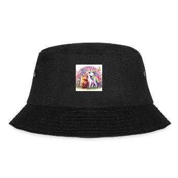 Capybara and Unicorn - Bucket Hat - black - Front - Lela (165cm)