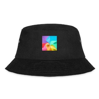 Windmühle in Regenbogenfarben Detail - Bucket Hat - Schwarz - Vorne - Lela (165cm)