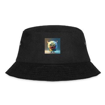 Happy Halloween cute monster tongue out scary fun - Bucket Hat - black - Front - Lela (165cm)